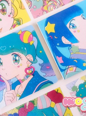 Mog lllustration 魔法少女方形本平铺学习格子错题本手账记事本