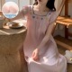 夏天新款 带胸垫吊带睡裙甜美凉感家居服裙子 冰雪丝绸睡衣女士夏季