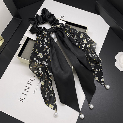 清新夏季新款超仙飘带缎面发圈