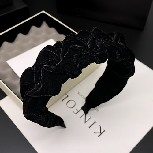 高品质韩国绒褶皱~宽版新款发箍