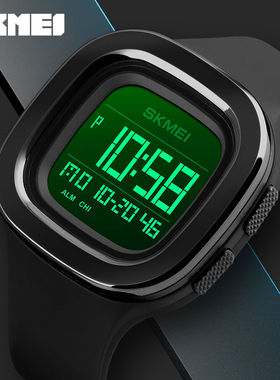 时刻美Skmei手表男学生韩版简约大表盘运动夜光防水电子手表1580