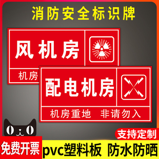 置标识消防水池排烟口喷淋水泵接合器指示牌常闭式 发电机房标识牌标识电梯机房电房标识末端试水装 防火门