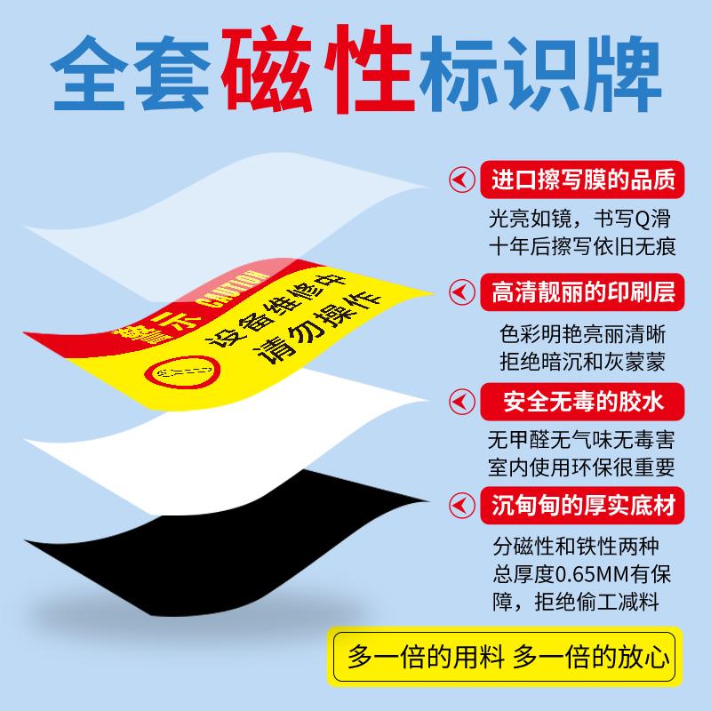 磁性吸铁标识牌警告牌磁贴禁止合闸有人工作电力抢修供电监察设备保养警示牌高压危电力安全线路停工维修标志