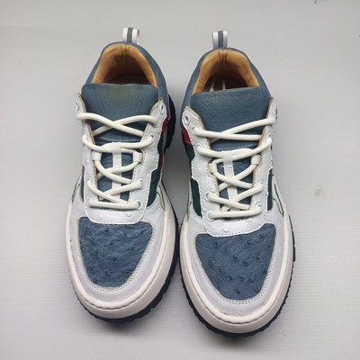 鸵乌皮男鞋休闲板鞋运动鞋2024春秋新款时尚拼色增高厚底潮流