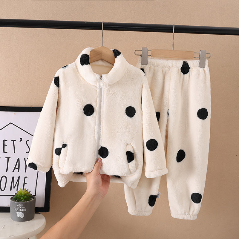 升级法兰绒儿童秋冬套装