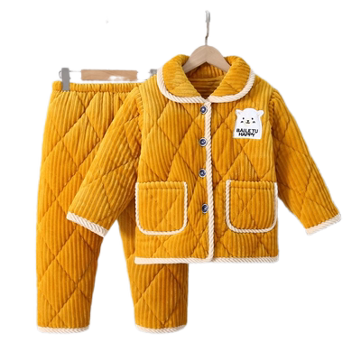 白乐兔三层加厚夹棉睡衣