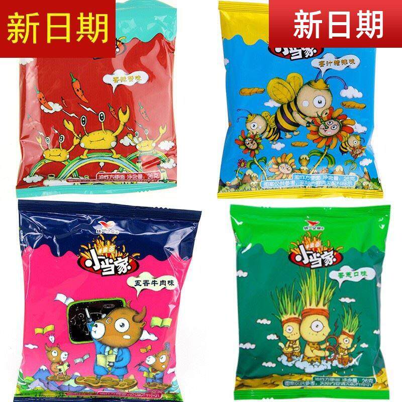 好吃的新日期统一小当家干脆面整箱香葱牛肉香辣味混装干吃面干