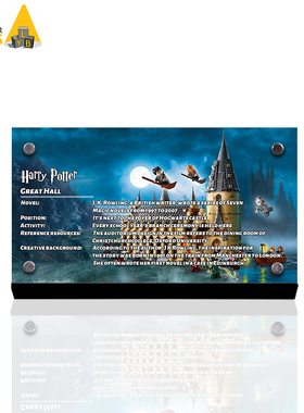 POP适用乐高75954霍格沃兹礼堂积木模型哈利波特亚克力展示铭牌