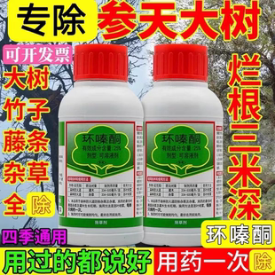 环秦泰酮铜除草烂根剂一扫光竹子药 环嗪哃烂根除大杂树专用药正品