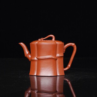 【闲竹】宜兴原矿紫砂朱浩紫砂壶红泥茶壶朱泥150ml家用茶具