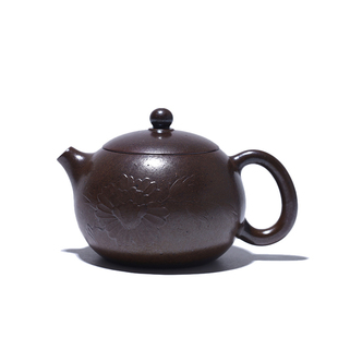 大吉羊柴烧 宜兴手工茶壶 本山绿泥国色天香(裸烧)200ml庄勤英