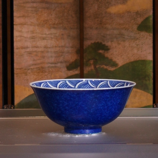 逸古堂外洒蓝内宝相花宫碗景德镇陶瓷男女士个人专用2025新款高端