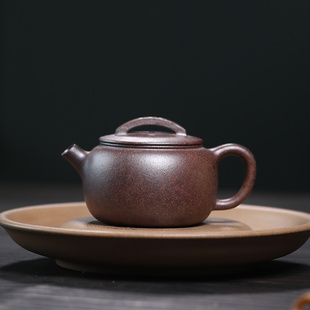 大吉羊柴烧 宜兴壶小茶壶 本山绿泥圆韵汉瓦100ml庄杰