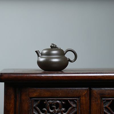 季畅园 JCY-0021【福禄】老天青 140cc 宜兴紫砂茶壶