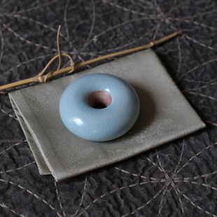 饮古观青甜甜圈盖置景德镇汝瓷茶具女士个人专用2025新款高端