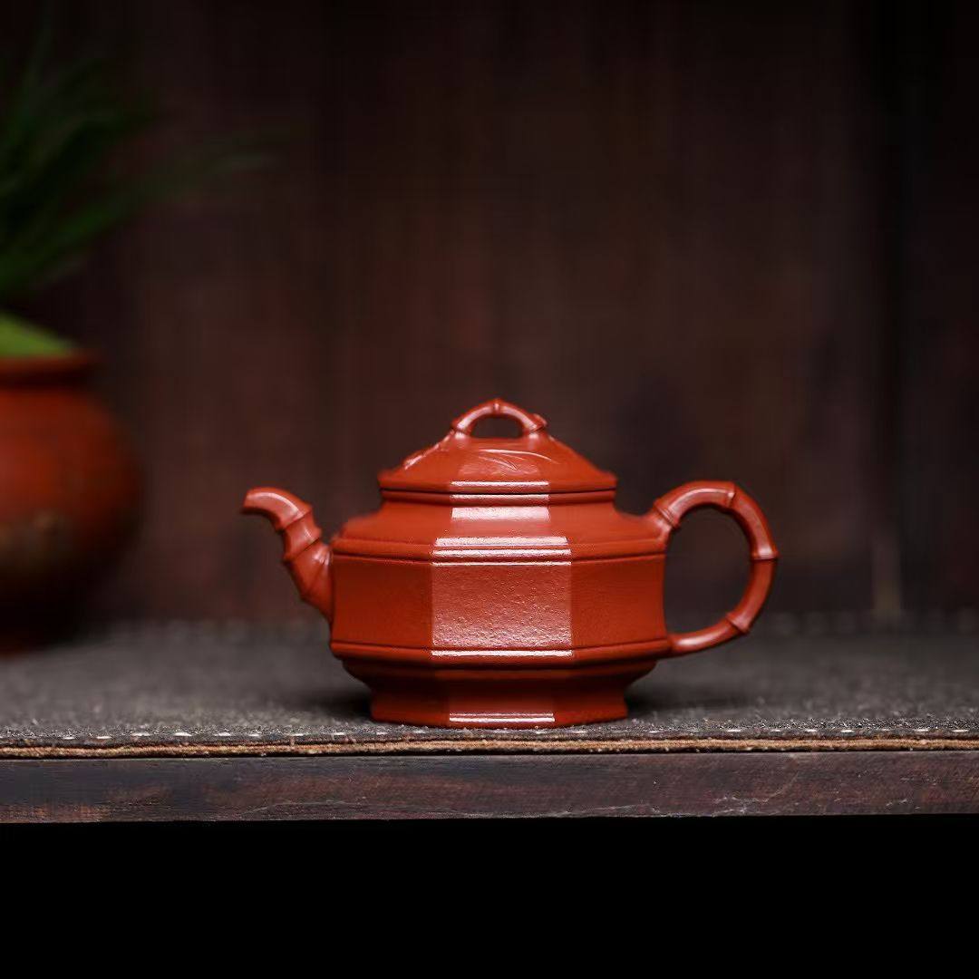 【八方竹鼓-朱泥-150cc】宜兴壶 家用茶具宜兴紫砂壶,餐饮具,茶壶,淘宝优惠券,粉丝福利购,淘宝优惠卷
