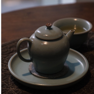 饮古观青梅花泡茶壶景德镇汝瓷茶具女士个人专用2025新款高端