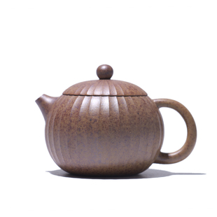 大吉羊柴烧 宜兴紫砂壶手工茶壶 本山绿泥筋纹西施190ml庄勤英