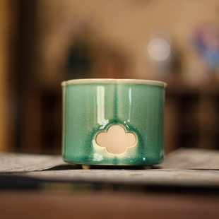 松影琉璃-梵山堂-素面海棠酒精炉煮茶炉(W0709)