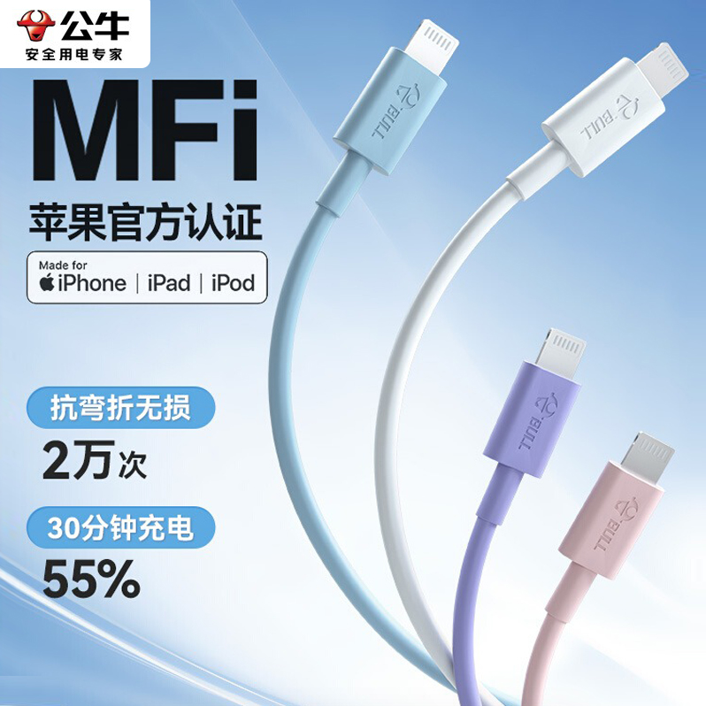 公牛1miPhone15双typec数据线