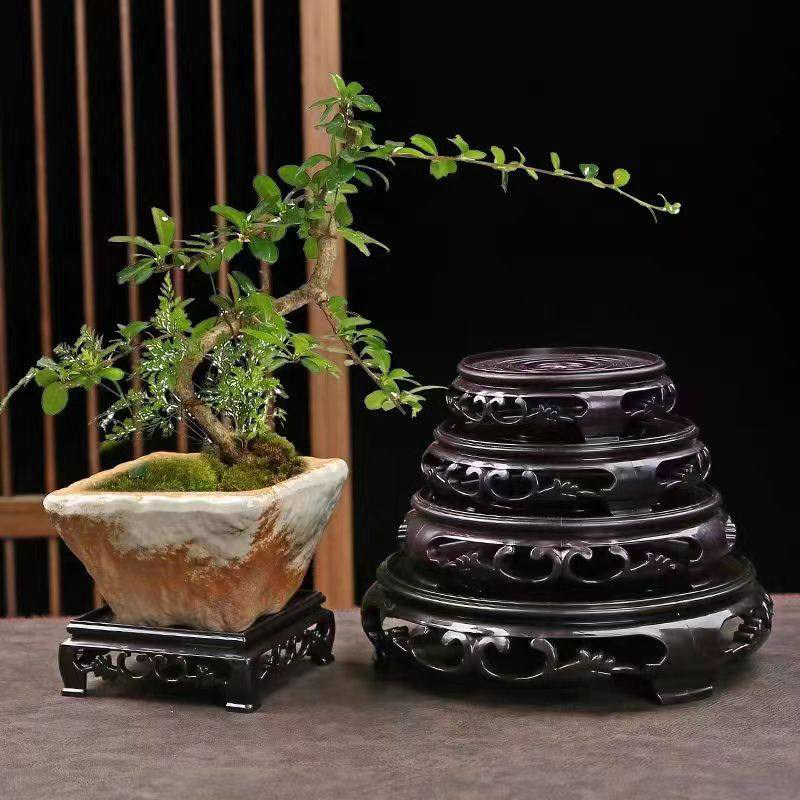花盆底座鱼缸盆景奇石摆件兰花多肉塑料托盘花架香炉茶壶花托底架