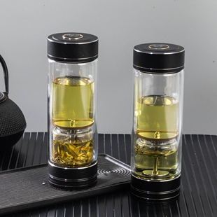 高档玻璃杯厂家批发茶叶分离便于携带送家人家用茶水分离式水杯