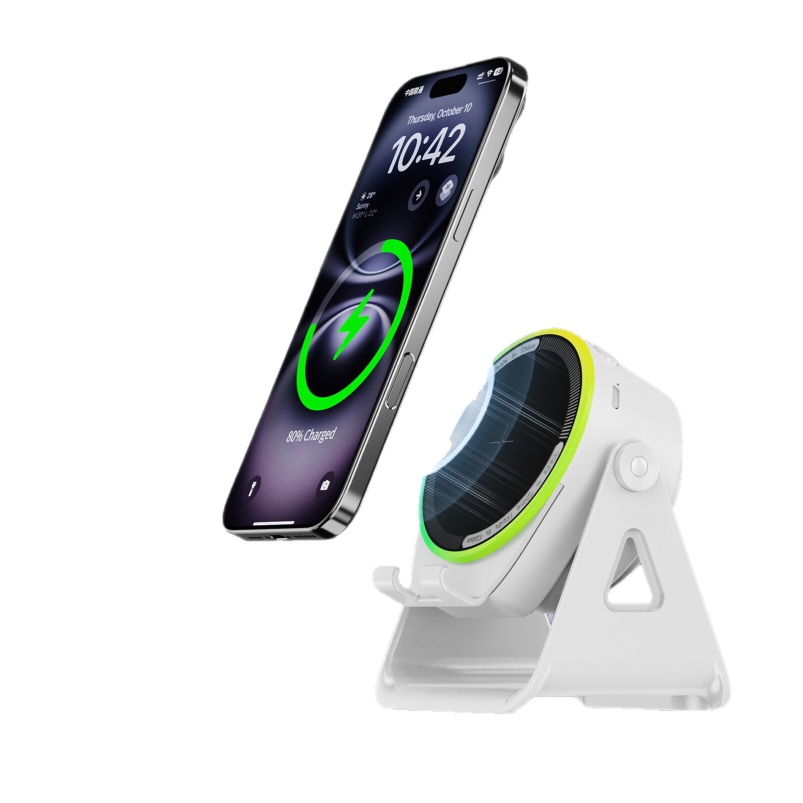 多功能无线感应音响桌面手机支架RGB彩灯蓝牙音箱三合一直播支架