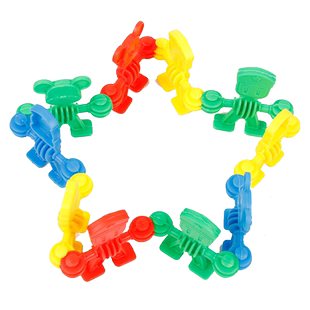 儿童软体动物宝宝小精灵积木小人塑料拼插装益智玩具3到6岁幼儿园
