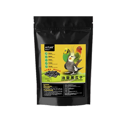 AITAR鹦鹉零食油葵黑瓜子玄风虎皮牡丹训练逗颗粒饱满爱特尔