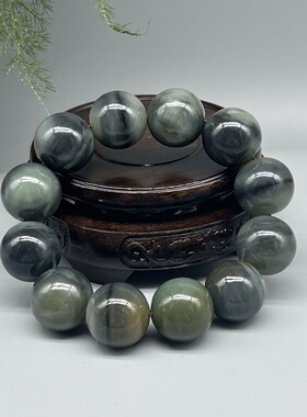 且末蓝油润手串老形珠手链