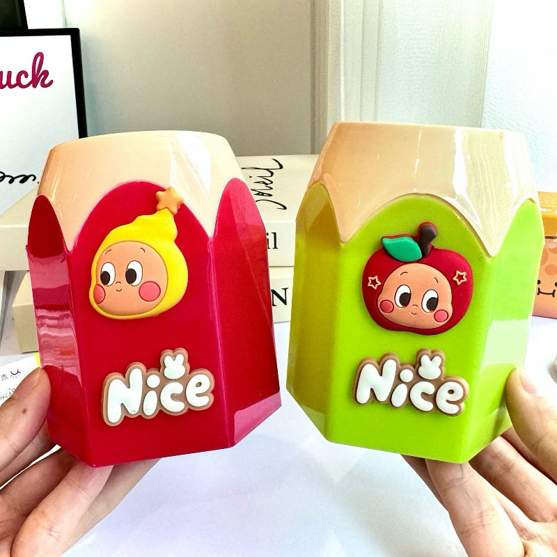 笔筒艺术感ins高颜值卡通学生桌面办公室大容量可爱简约颜值收纳