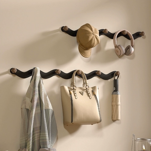 Задний крючок для двери из орехового дерева без перфорации, вешалка для входной двери для ванной, туалета, прочный несущий липкий крючок для входного хранения