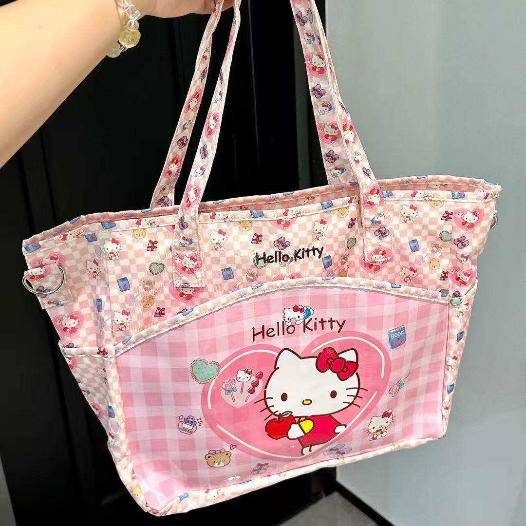 2026甜美hello新款kitty可爱大容量单肩包防水学生托特包旅行包