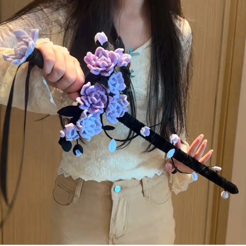 春日四叶草桃花剑紫罗兰扭扭棒手工DIY材料包送女友朋友闺蜜礼物