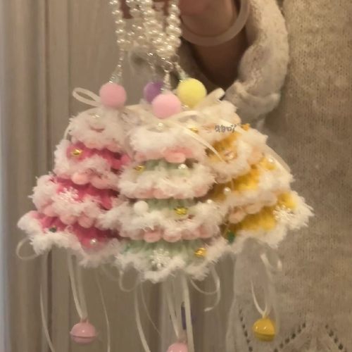 扭扭棒彩色毛边圣诞树挂件diy材料包创意新款圣诞节礼物节日季节