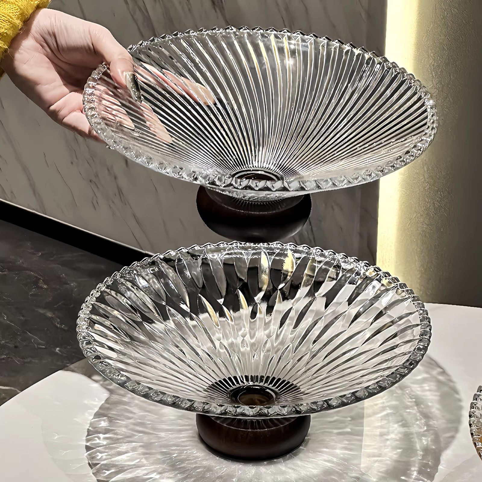 果盘客厅茶几家用果篮新款精致玻璃水果盘高档放糖果干果零食盘子,餐饮具,果盆/果盘/果篮,淘宝优惠券,粉丝福利购,淘宝优惠卷