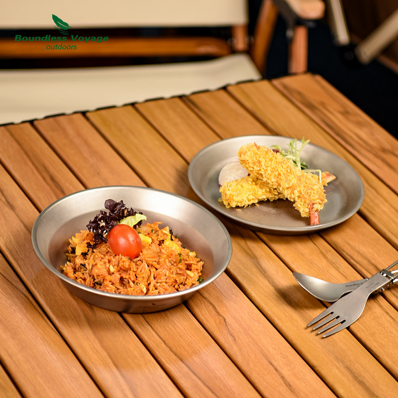 必唯纯钛钛碟子餐碗户外野营盘子调料餐具2件套野营轻量便携菜碗,户外/登山/野营/旅行用品,野餐餐具,淘宝优惠券,粉丝福利购,淘宝优惠卷