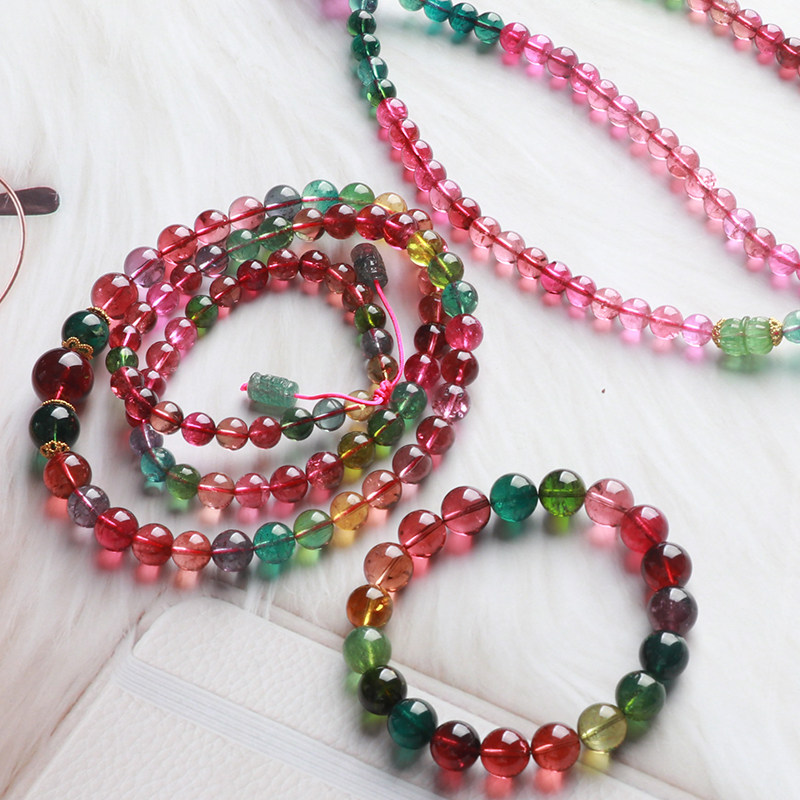 晶宝缘珠宝 捡漏天然碧玺手链吊坠情侣饰品直播间1元专拍链接