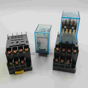 MY4中间继电器5A PYF14A继电器座子配套连接器14脚 MY4NJ继电器