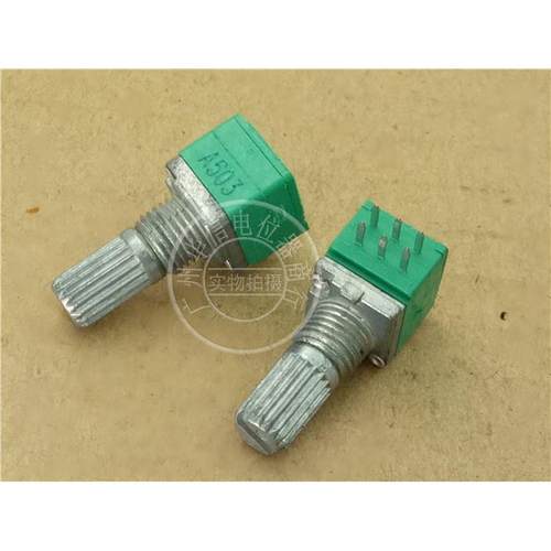 音响功放高精密10%双联电位器RK097G A10K A20K50K100K柄15MM花轴