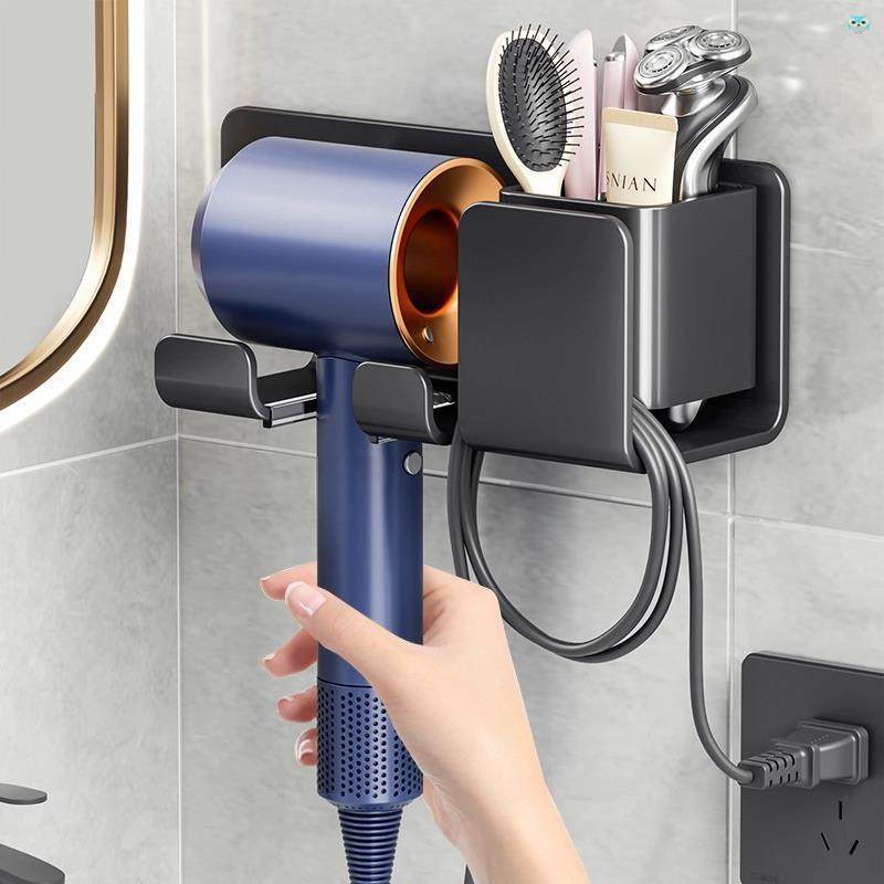 德国吹风机置物架免打孔壁挂电吹风挂架卫生间风筒放置架支架