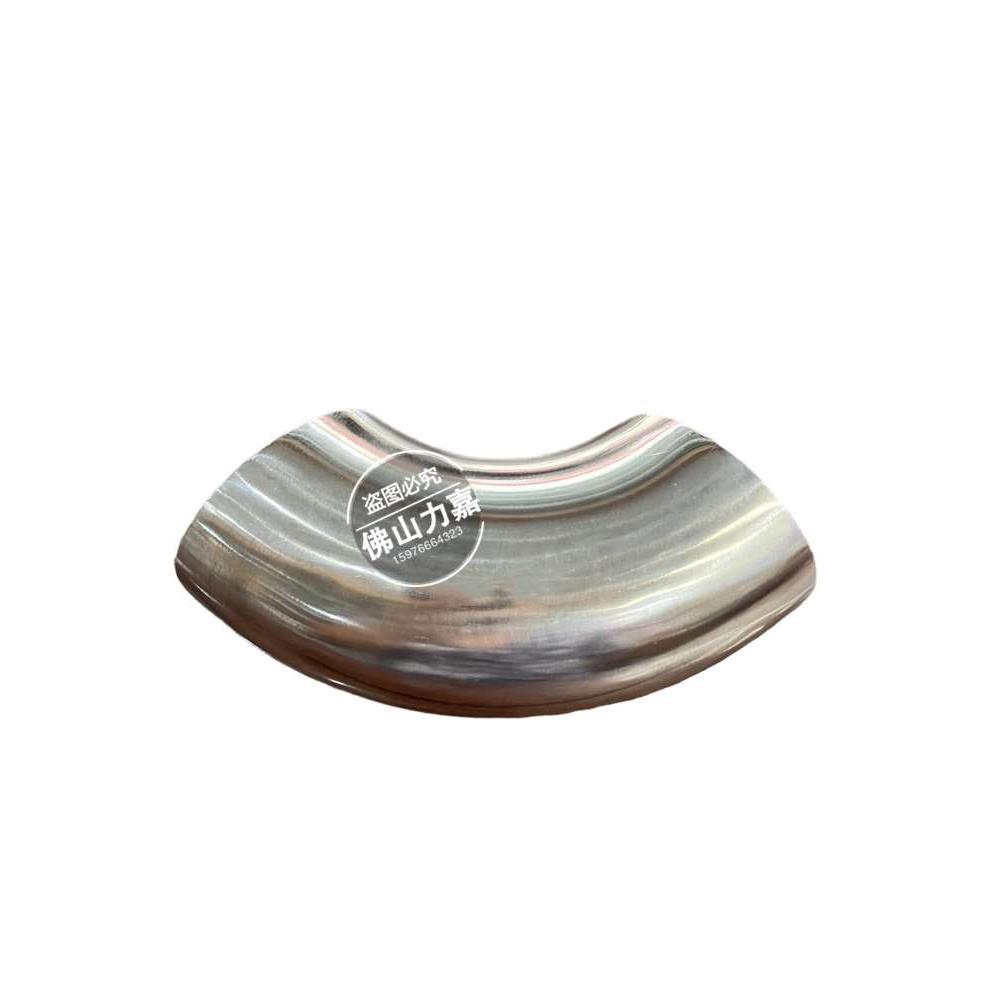 316L不锈钢卫生级90度弯头镜面亮光食品级焊接外精抛光内粗抛弯管