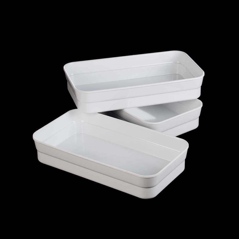 进口VITLAB塑料托盘MF器械盘加厚PS材质实验室长方形置物收纳托盘