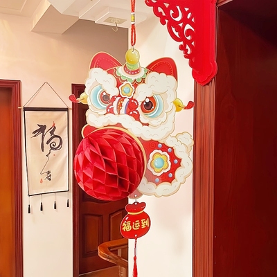 醒狮挂饰装饰灯笼挂件饰春节入户门口过新年喜庆氛围布置2026新款