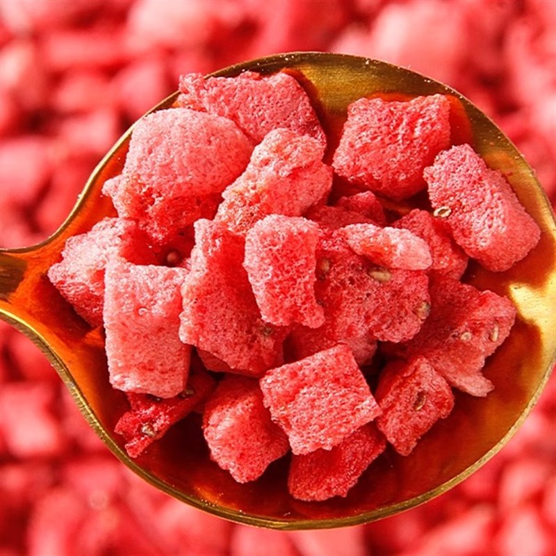 冻干草莓干粒500g碎碎粒丁雪花酥烘焙边J角料水果干儿童酸奶小零