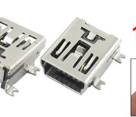 SODIAL(R) 10 x Mini USB 5 Pin Socket Female Solder Plug Adap