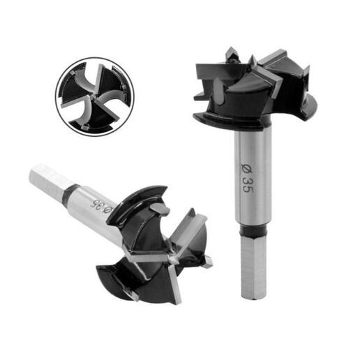 Upgrade 35mm 3 Flutes Carbide Tip Forstner Drill Bit Wood Au
