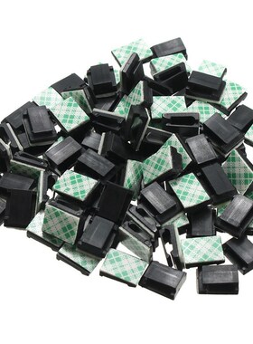 30x Cable holder Cable clip Cable clamp Self-adhesive black