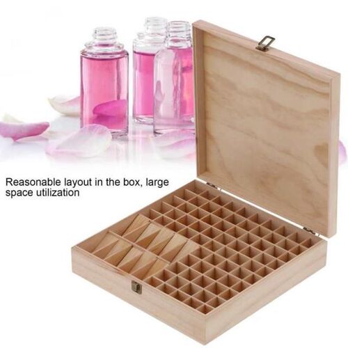 Essential Oil Box Wooden Nail Polish Lipstick Cosmetic Stora