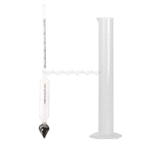 Hydrometer Tester measuring bottle Set Tools Alcoholmeter Al